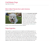 Tablet Screenshot of craftsmasterdogs.com